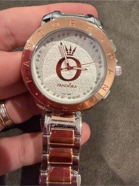 New Pandora Two-Tone Rose Gold and Silver Women's Watch